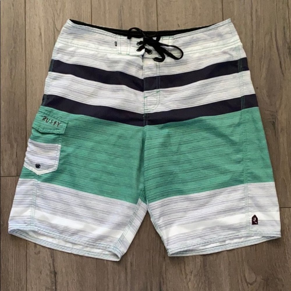 Rusty Men’s Just Surfing Multi-Color Board Shorts